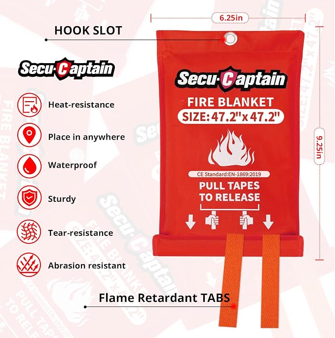 SecuCaptain Emergency Fire Blanket - Image 5