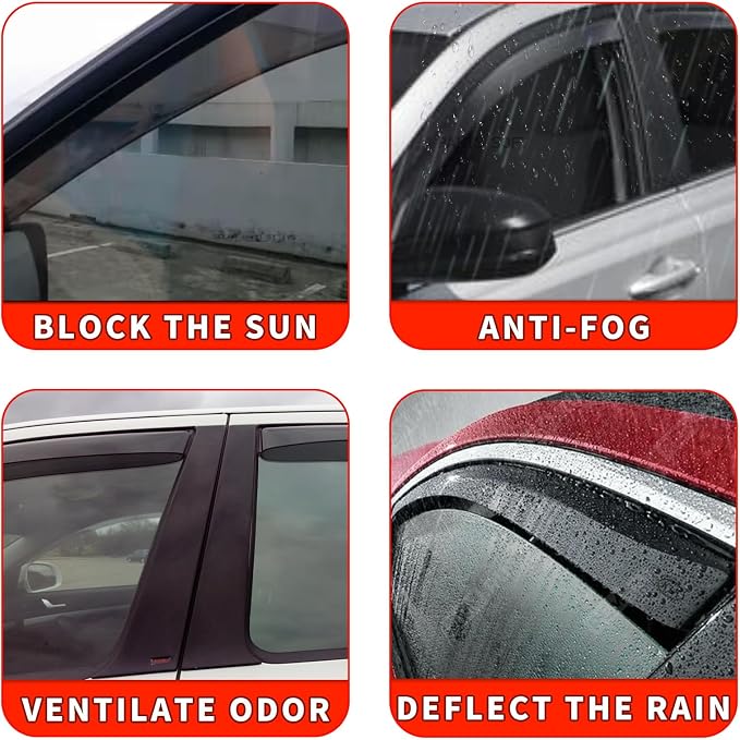 in Channel Rain Guards Fit for Chevrolet Chevy Blazer 2019 2020 2021 2022 2023 - Image 5
