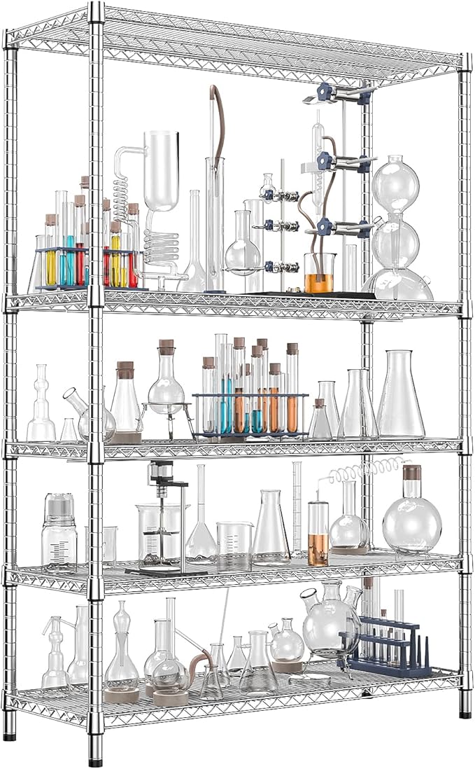 IZEUK 3300 LBS Garage Shelving Wide Storage Shelves 5 Tier Metal Shelves Heavy by Unknown