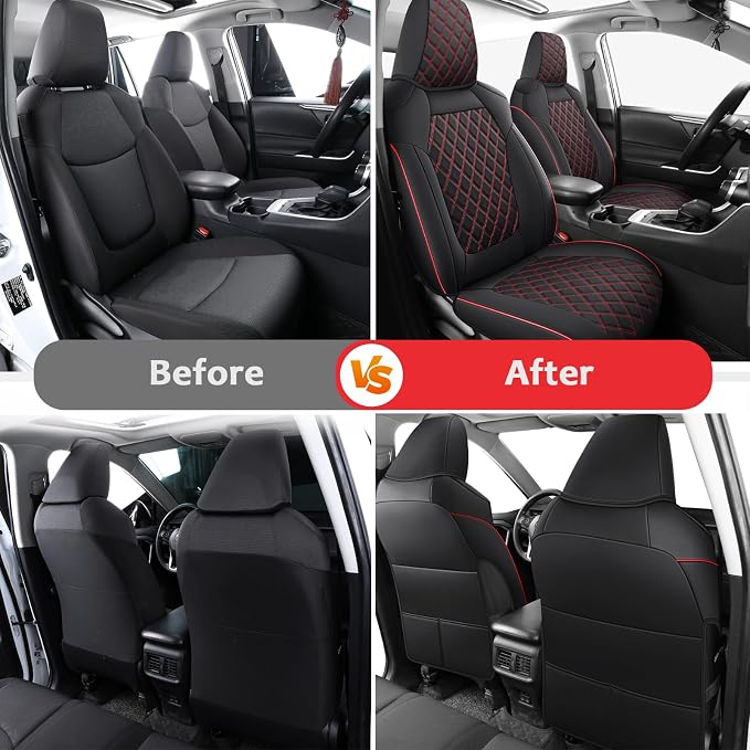 MIROZO Car Seat Covers for Toyota Rav4, Waterproof Rav4 Seat Covers Compatible - Image 4