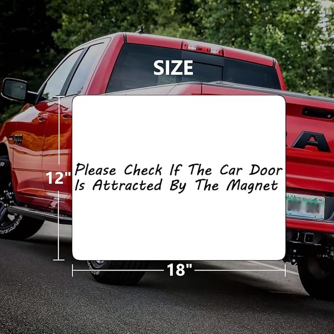 Set of 2 - Blank Car Door Magnet Sticker, Rounded Corners Magnetic Vehicle Sign - Image 2