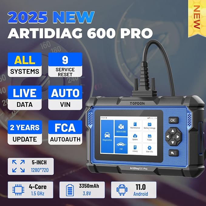 TOPDON ArtiDiag600 Pro, OBD2 Scanner Diagnostic Tool - Image 2
