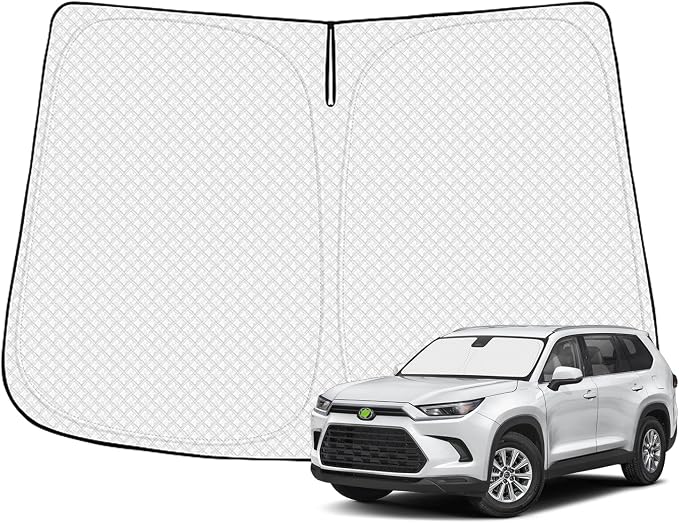 Windshield Sun Shade for 2024-2025 2026 Toyota Grand Highlander Accessories by Canvcle
