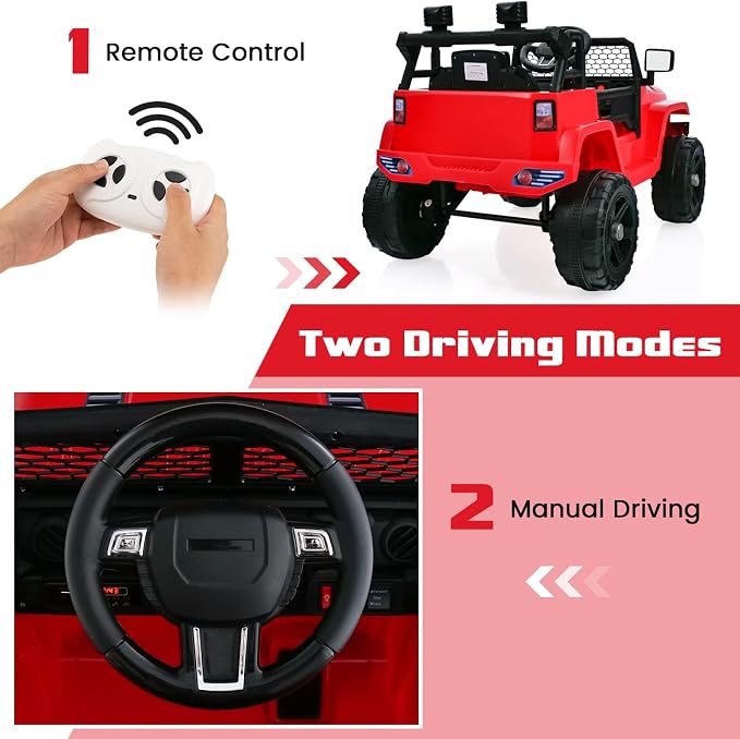 OLAKIDS Kids Ride On Truck, 12V Electric Vehicle Jeep Car - Image 5