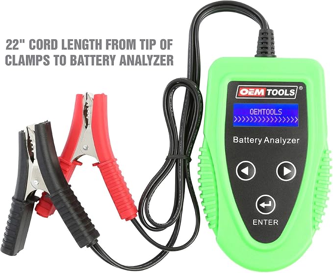 OEMTOOLS 24359 Digital Car Battery Tester, 12V Battery Diagnostic Tool - Image 2