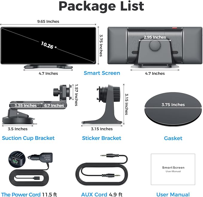 10.26" Wireless Apple Carplay Screen - Image 7