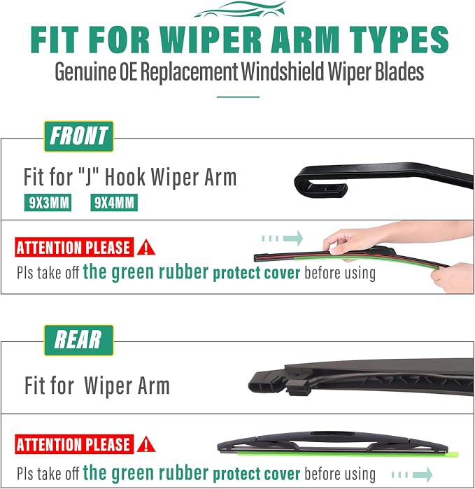 22" 22" 12" Windshield Wiper Blades Replacement - Image 8