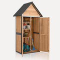 Outdoor Storage Shed with Floor and Waterproof Roof by MEDEHOO