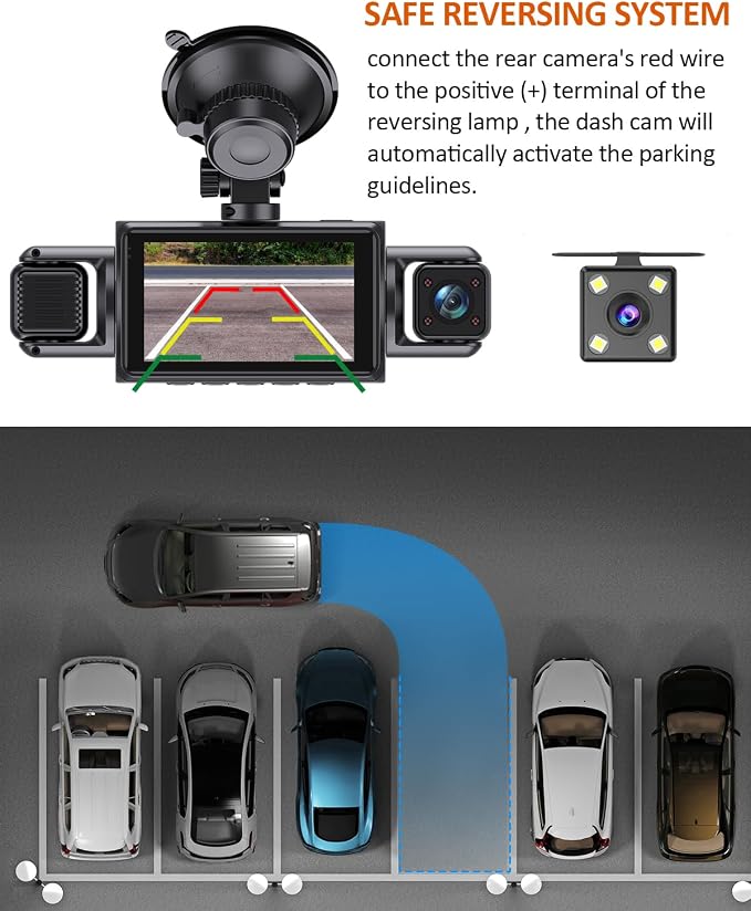 4 Channel WiFi Dash Cam with 32GB Card, 4 * 1080P Dash Camera - Image 5
