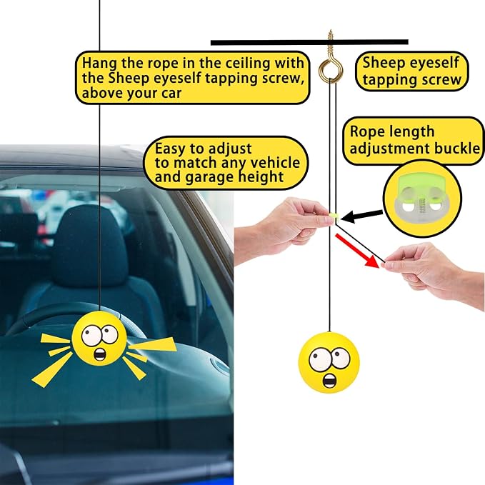 2 Sets Double Garage Parking Aids, Includes 2 Pieces Parking Assist Balls - Image 3