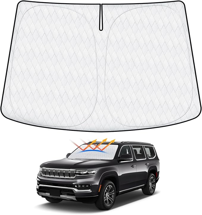 Sun Shade Fits for Jeep Grand Wagoneer 2022-2024 2025 Windshield Sunshade for by cartist