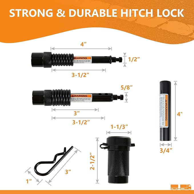 Trailer Hitch Pin Lock Set 1/2 Inch and 5/8 Inch - Image 3