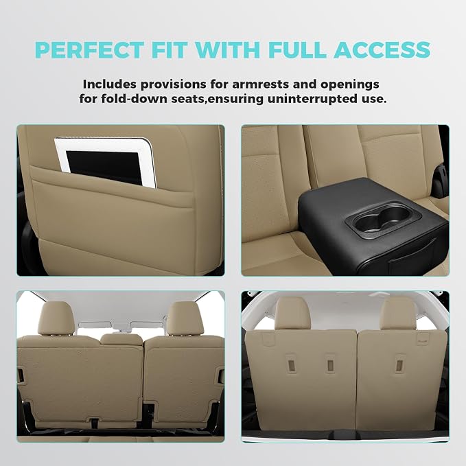 for Honda Pilot Seat Covers, Car Seat Protectors Full Set Custom Fit Pilot EX-L - Image 5