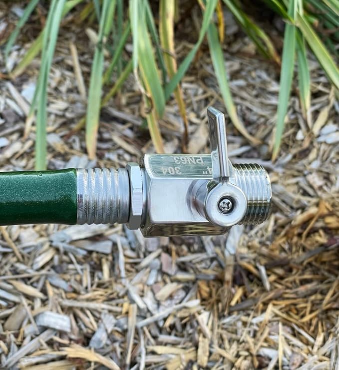 beduan 3/4" Shut Off Valve GHT Thread Stainless Steel Garden Hose Heavy Duty - Image 6