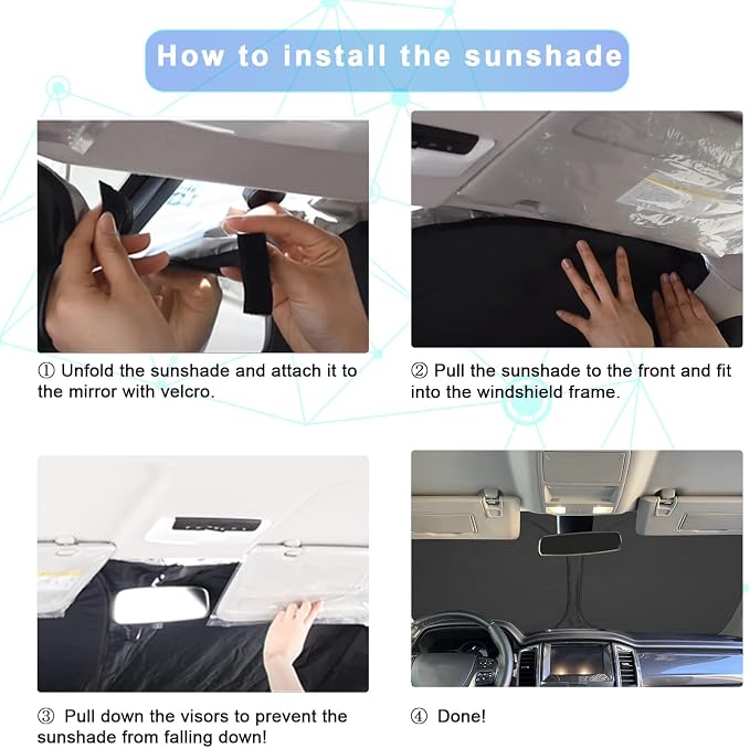 SXCY for 2025 VW Tiguan Windshield Sunshade for Volkswagen Tiguan 2025 - Image 6