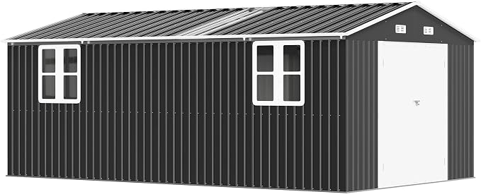 AMERLIFE 10x16.3x7 FT Galvanized Steel Storage Shed - Image 8