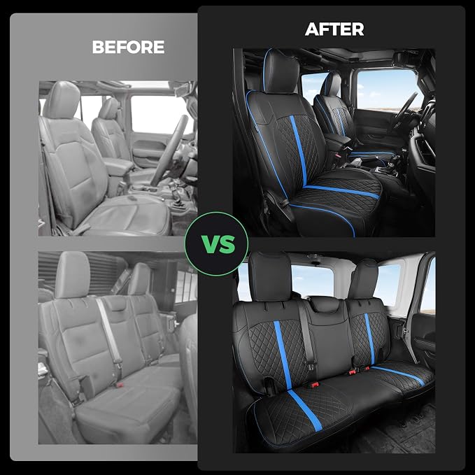 for Jeep Wrangler Seat Covers 4Door JL 2018 2019 2020 2021 2022 2023 2024 2025 - Image 6
