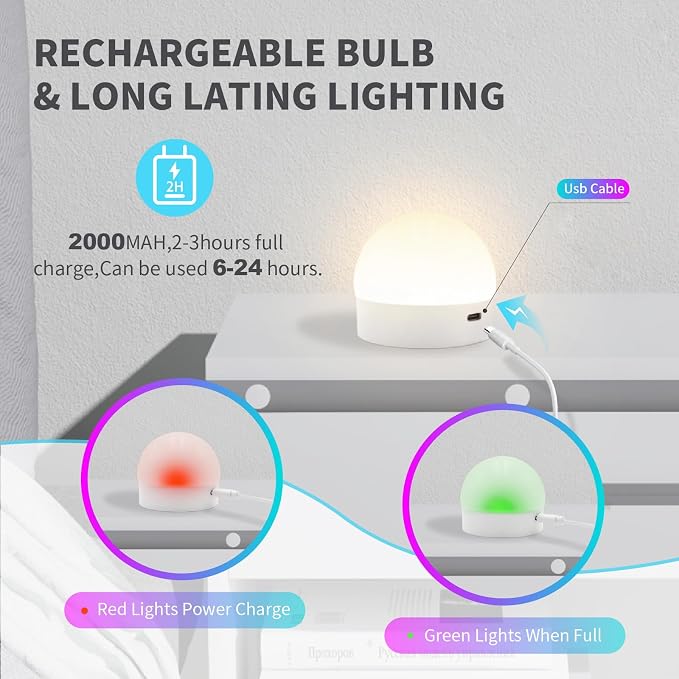 HISTAR Tent Lights for Camping 2000mah, Rechargeable Light Bulbs - Image 8