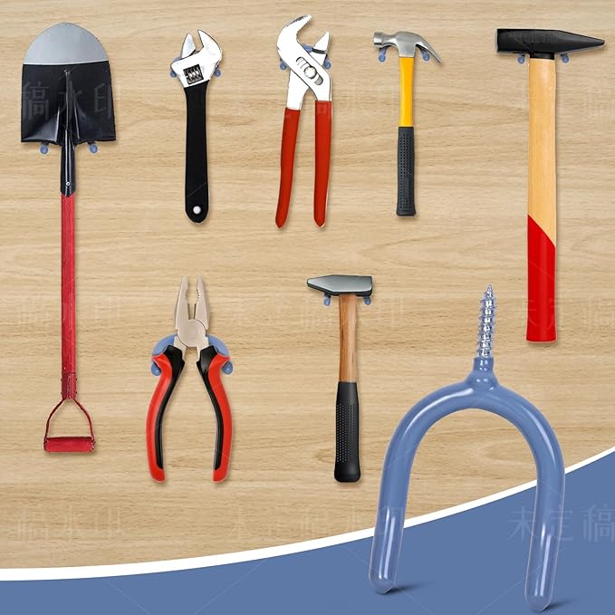 6 Pack Garage Storage System Steel U Hooks - Image 2