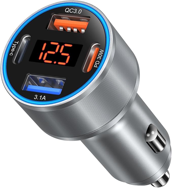 Car Charger USB C, 65W Dual 12V Cigarette Lighter USB Car Adapter by Bangfun
