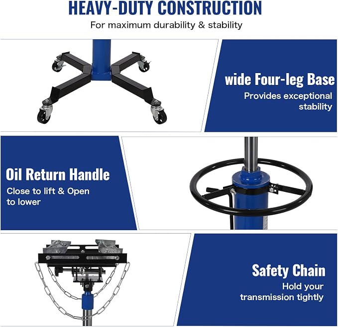 Hydraulic Transmission Jack 1100 LBS Capacity 33.8"-72.8" Lifting Height 2 - Image 6