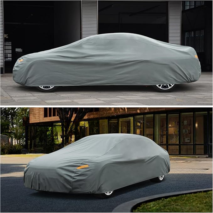Kayme Heavy Duty Car Cover Waterproof All Weather, Full Exterior Covers Sun - Image 7