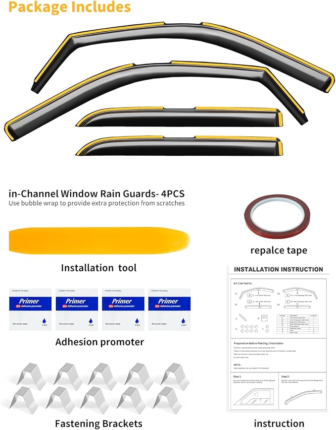 in-Channel Window Rain Guards Fit - Image 9