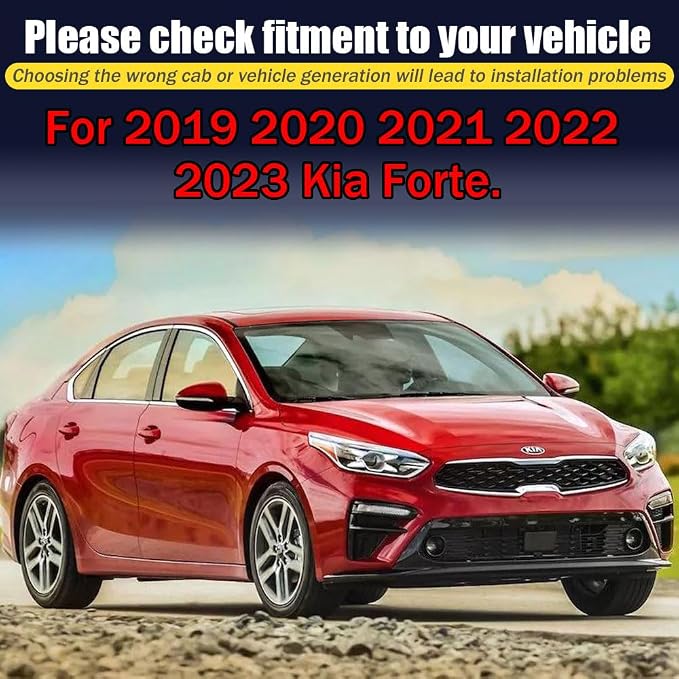 Rain Guards for Kia Forte 2019-2023, Tape-on Side Window Deflectors for Kia - Image 6