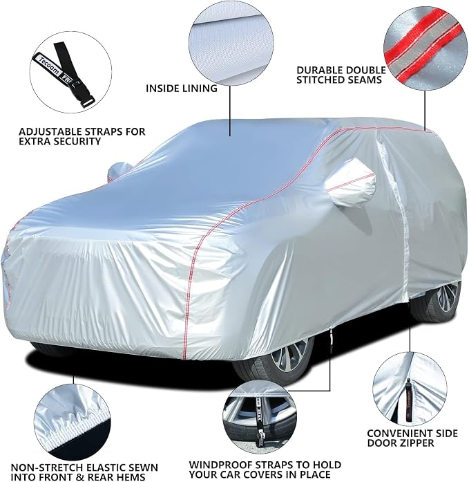 Tecoom Waterproof Car Cover for Tesla Model Y Honda CRV, UV Protection Car - Image 3