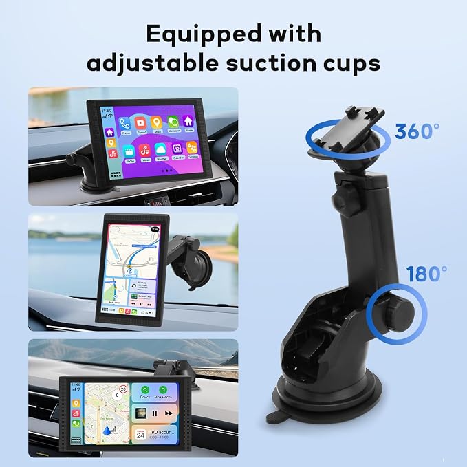 Wireless Apple Carplay Screen for Car Android Auto, Backup Camera, FM - Image 6
