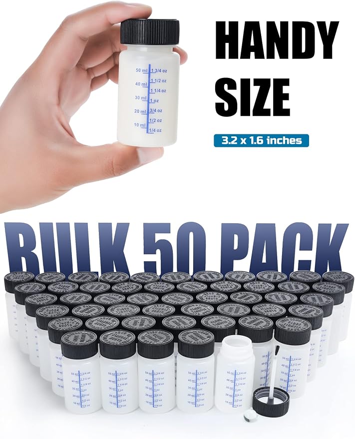 Lichamp Touch Up Paint Container, 50-Piece 2 oz Paint Touch Up Bottles - Image 2