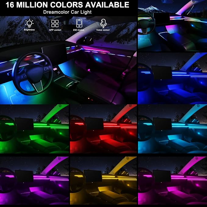 Dream+Color Acrylic Interior Car LED Strip Light - Image 3