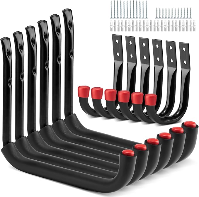 Sinoer 12 Pack Garage Hooks，9.8" & 3.5" Utility Storage Hook by Sinoer