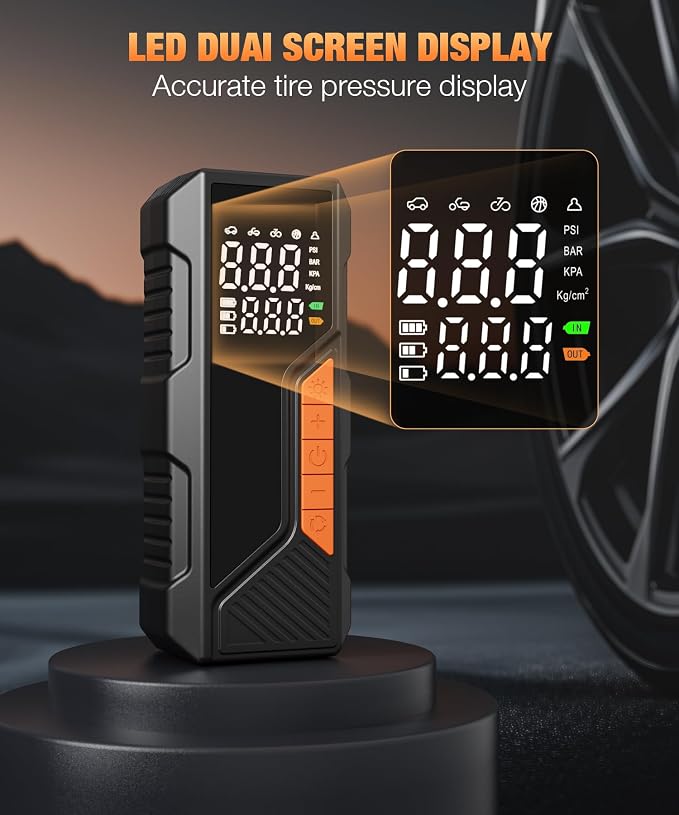 Tire Inflator Portable Air Compressor, 150PSI Portable Air Pump - Image 6
