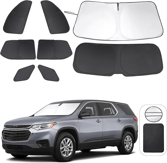 TINGLU Window Shades for Chevrolet/Chevy Traverse 2018-2023 Accessories Car by TINGLU