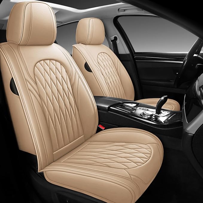 WELLDO Car Seat Covers Full Set, Leather Seat Covers - Image 2
