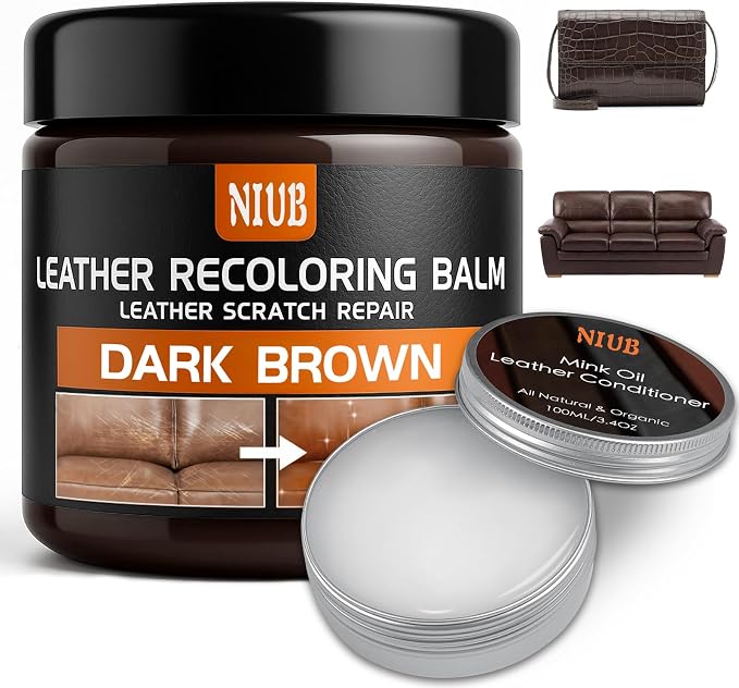 Leather Recoloring Balm Leather Color Restorer Scratch Repair Leather Paint by NIUB