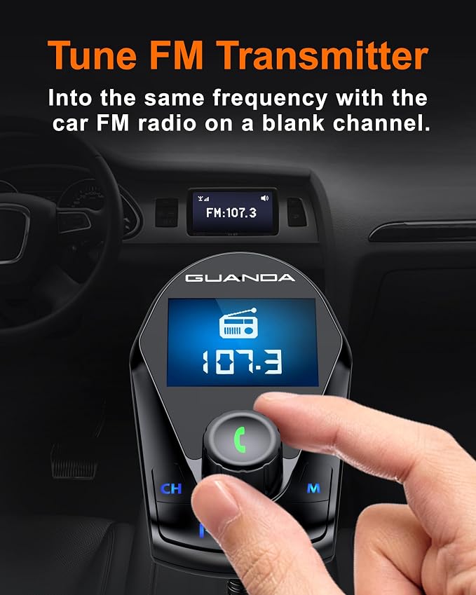Bluetooth Transmitter Car Bluetooth Adapter, FM Transmitter Wireless Radio - Image 4