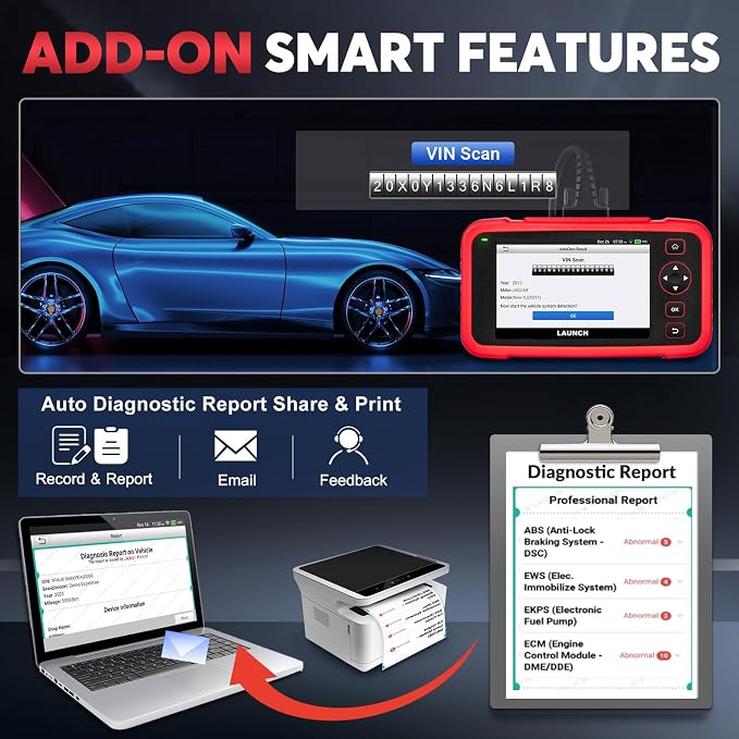 LAUNCH OBD2 Scanner CRP123i V2.0, 2025 Lifetime Update Engine ABS SRS TCM Scan - Image 6