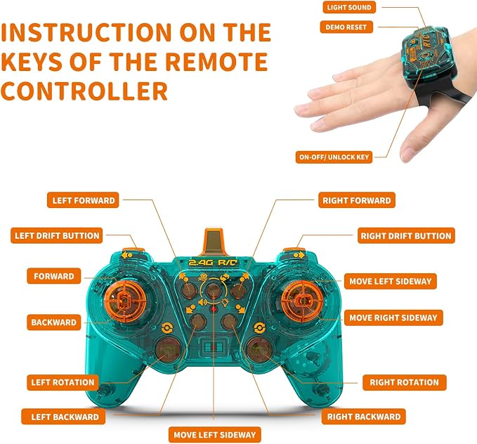 RC Car Gesture Hand Gesture Sensing RC Stunt Double-Side Flip 360° All-Round - Image 4