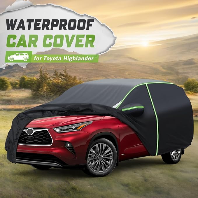 Mixsuper Liner Car Cover for Toyota Highlander 2001-2025, 7 Layers Waterproof - Image 2