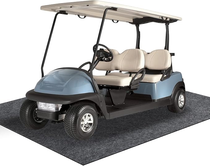 4.9 x 9.2 ft Garage Floor Mat for Under Car & Golf Cart, Oil Spill Mat to by SKYJDM