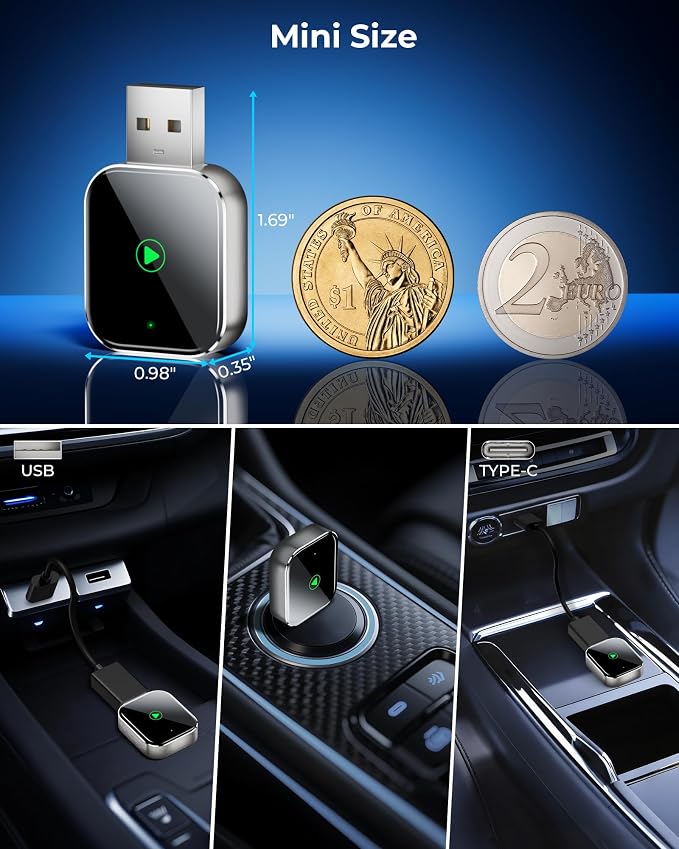 Mini CarPlay Wireless Adapter for Apple iPhone - Image 2