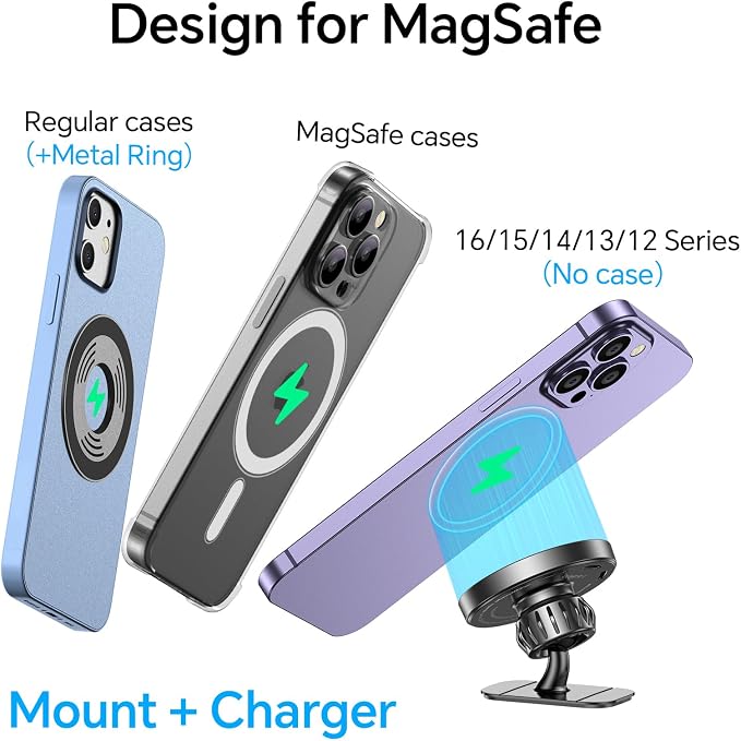 Kaistyle for MagSafe Car Mount Charger【Stronger Magnets】 iPhone Magnetic - Image 6