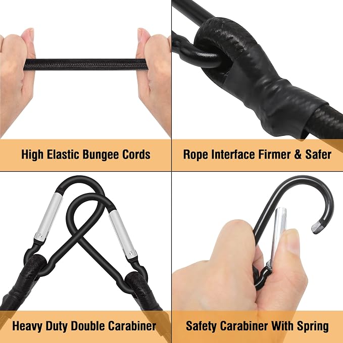 6 Piece Bungee Cords with Hooks - Image 5