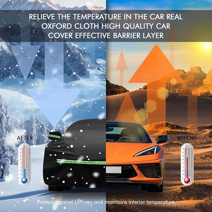 for Corvette 2020-2023 C8 Car Cover 210D Outdoor Waterproof UV Protection - Image 5