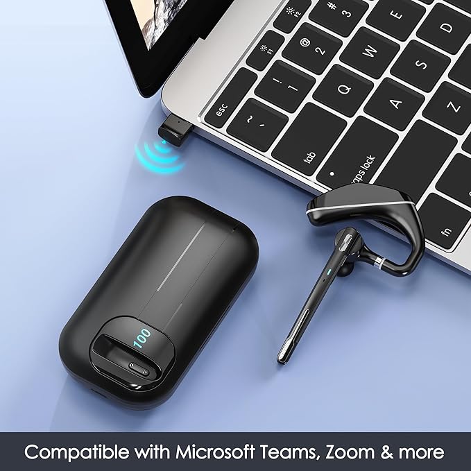 Bluetooth Headset V5.3, Wireless Earpiece - Image 5