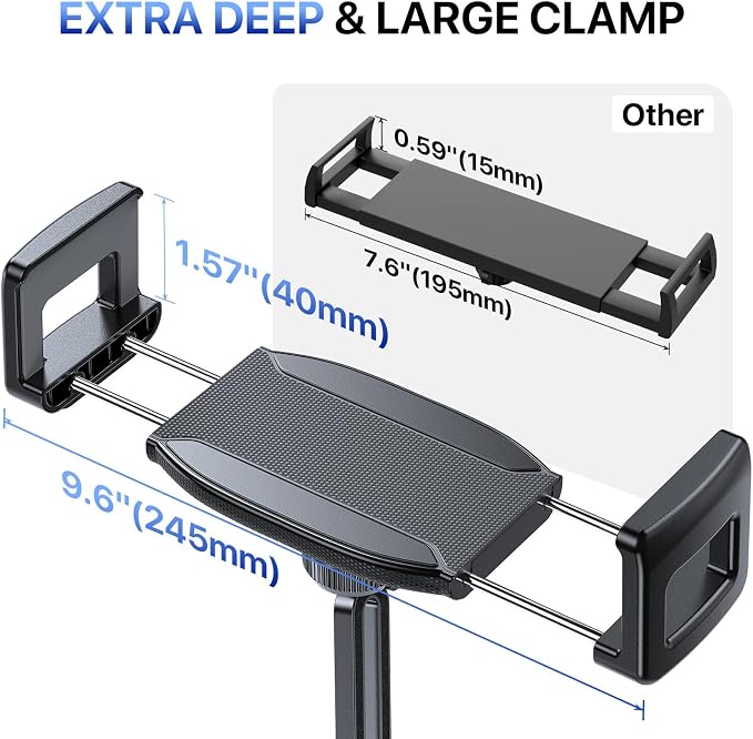 Miracase Adjustable Long Neck Car Tablet Holder Compatible - Image 2