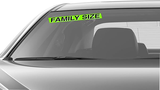 Ez-line Vinyl Windshield Stickers 3 Dozen 15 Inch Chartreuse Slogan Dealership - Image 2
