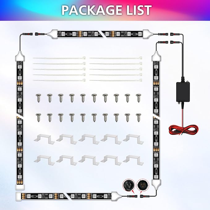 Underglow LED Lights for Cars 252 LEDs RGBI Neon Accent Strip Lights - Image 7
